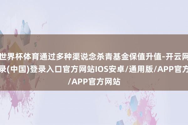 世界杯体育通过多种渠说念杀青基金保值升值-开云网页登录(中国)登录入口官方网站IOS安卓/通用版/APP官方网站