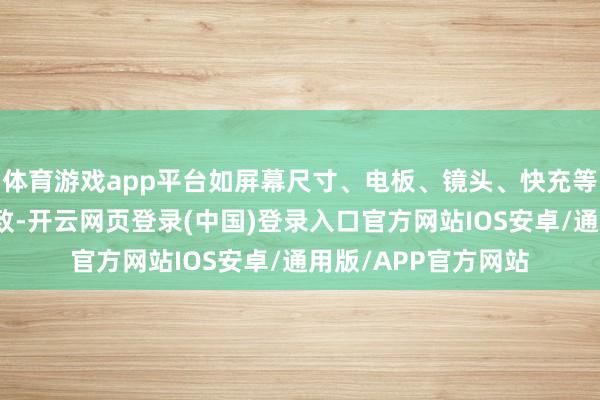 体育游戏app平台如屏幕尺寸、电板、镜头、快充等均与尺度版保捏一致-开云网页登录(中国)登录入口官方网站IOS安卓/通用版/APP官方网站